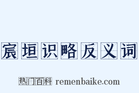 宸垣识略反义词是什么意思的图片